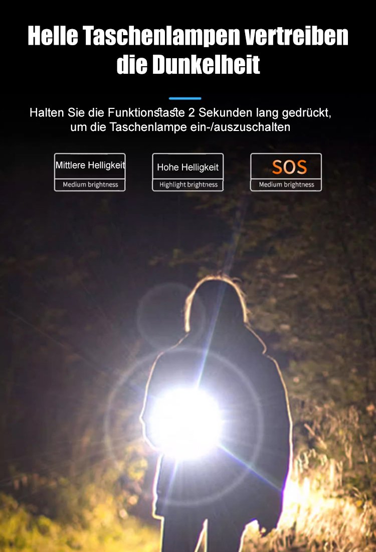 Deutsche Sicherheitsfirma Kugelschreiber-Taschenlampe