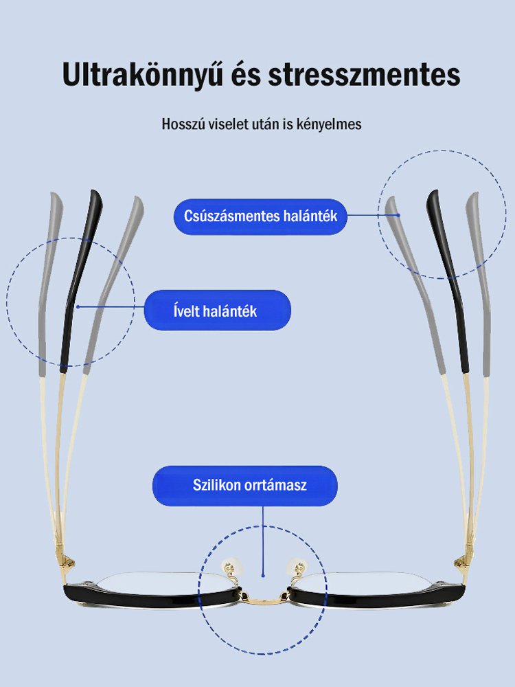 Titán keretes presbyopia szemüveg