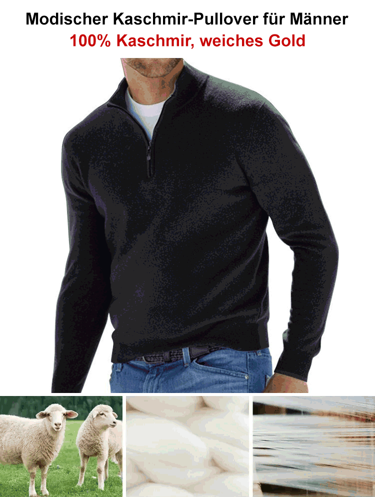 Langärmliges Kaschmirhemd für Männer