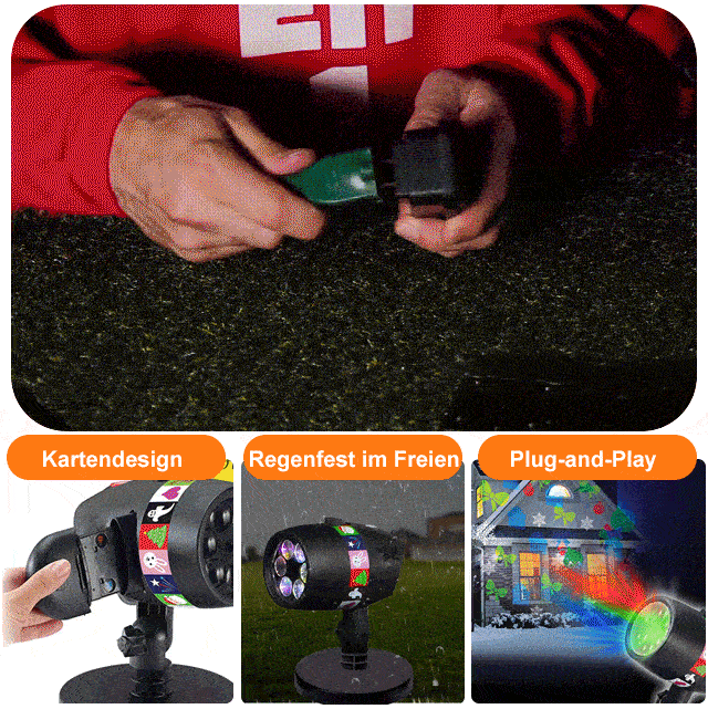 Weihnachtsprojektorlichter