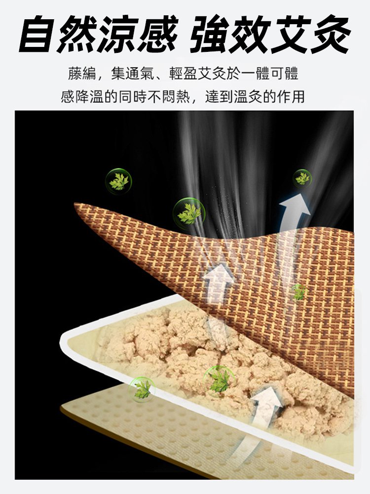 【四季可用】雙面涼席艾灸毯