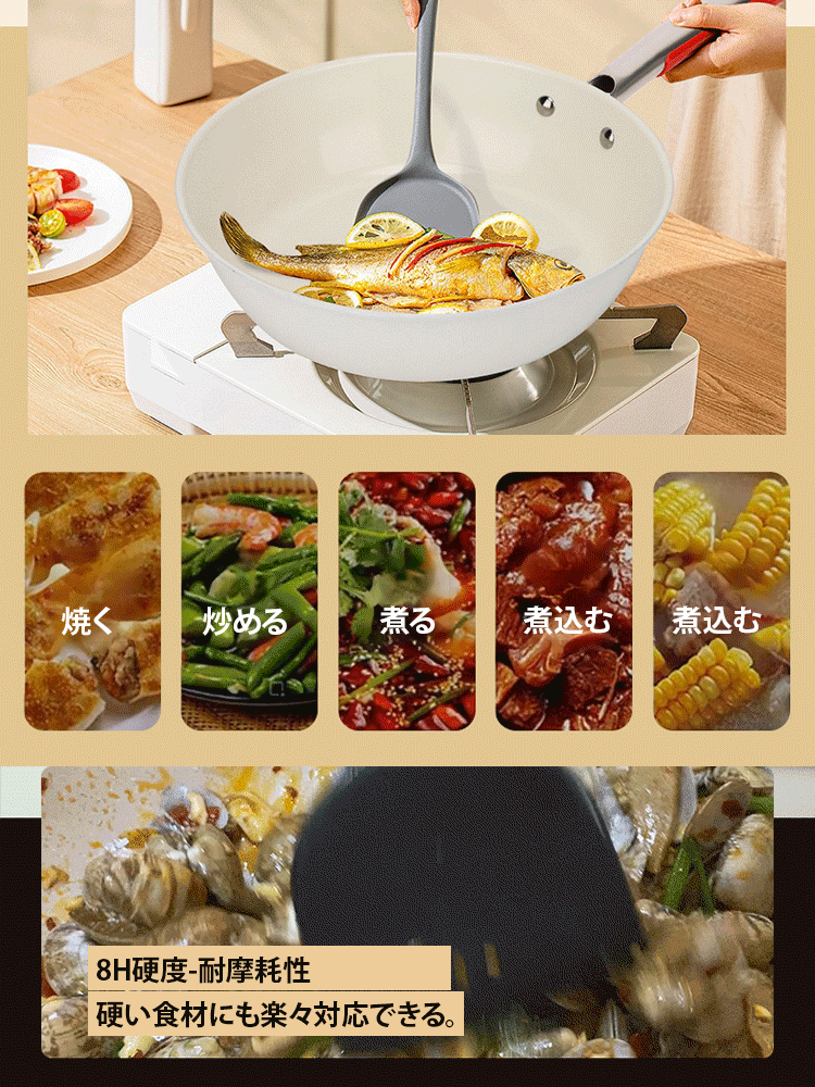 多機能ノンスティックフライパン