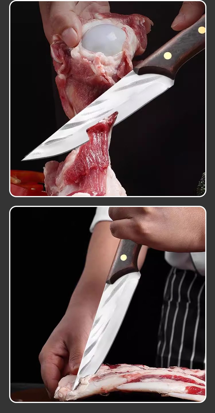 주방에서 단조 칼 활용 모습