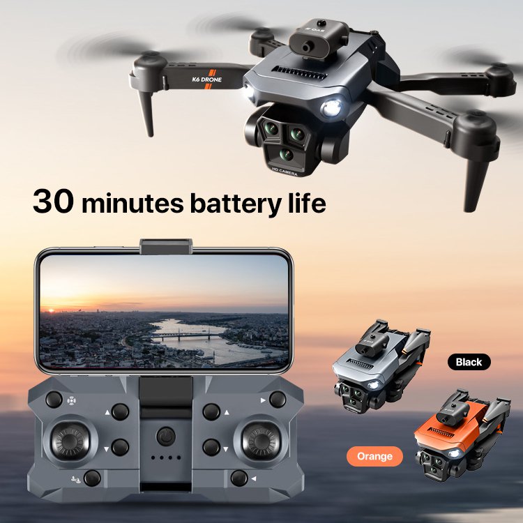 New product K6 Max triple camera obstacle avoidance drone