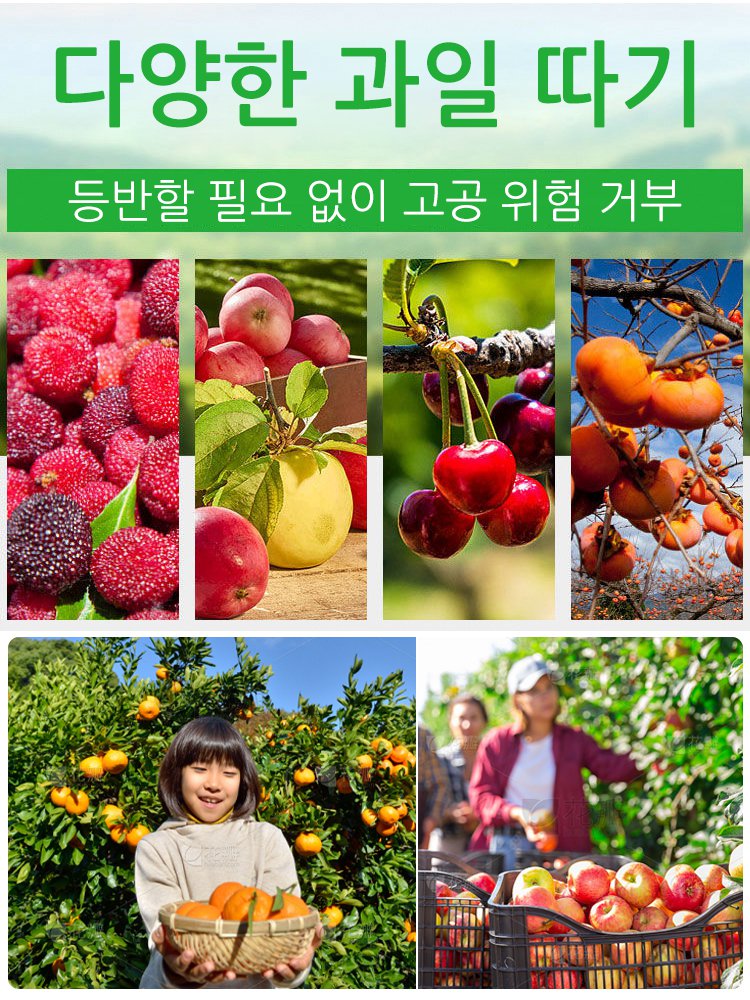 신축 가능한 고공 열매 따개 과일 수확기