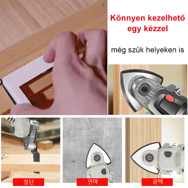 Multifunkcionális elektromos csiszoló és vágó lapát