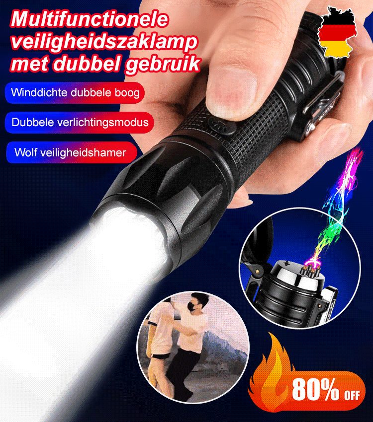 Dubbele boog zelfverdedigingszaklamp