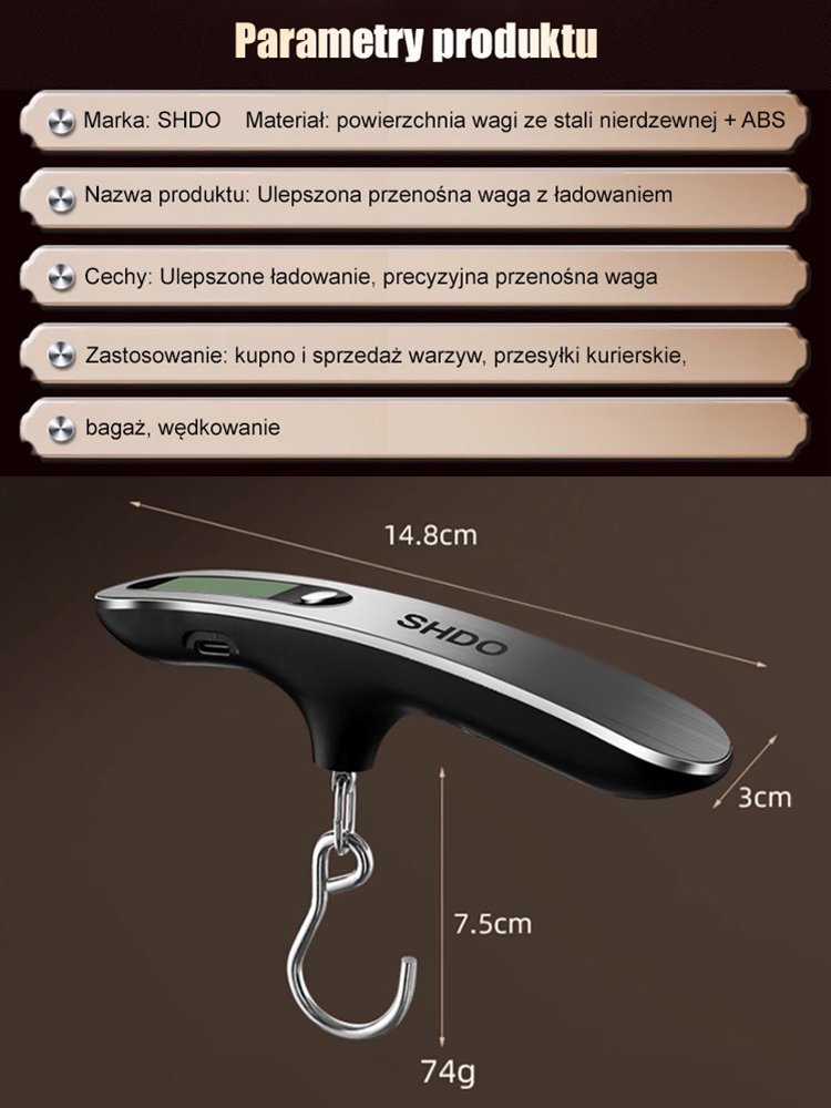 Podróż niezbędnik przenośna elektroniczna waga bagażowa ze stali nierdzewnej