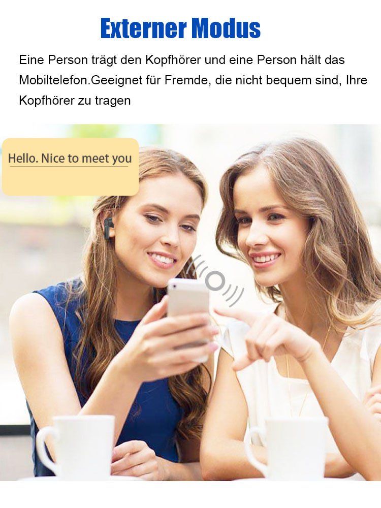 Bluetooth Smart Voice-Echtzeit-Übersetzungs-Headset