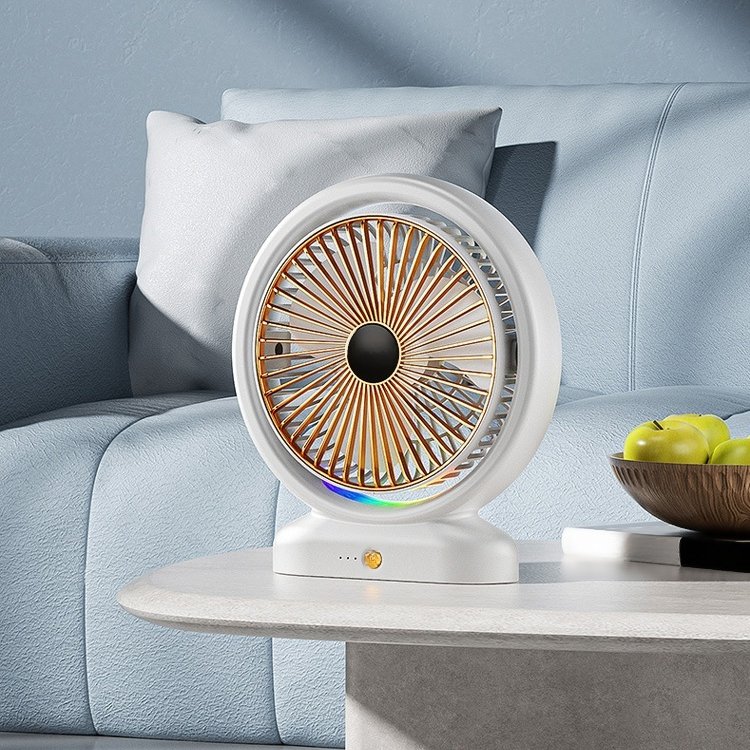 LEDライト付き卓上扇風機