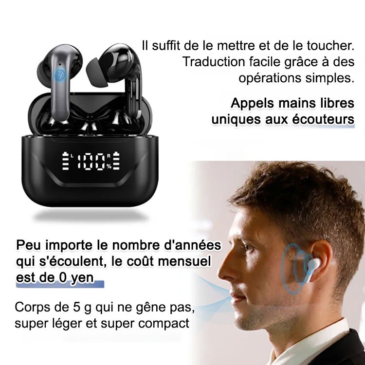 Traduction simultanée de 144 langues Casques Bluetooth
