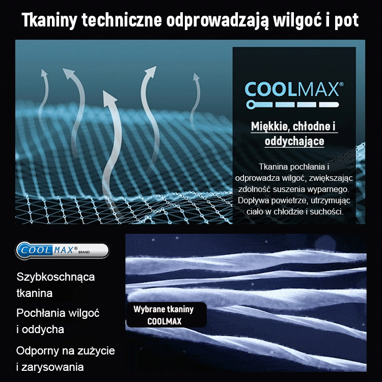 Taktyczny krótki rękaw CoolMax Quick Dry