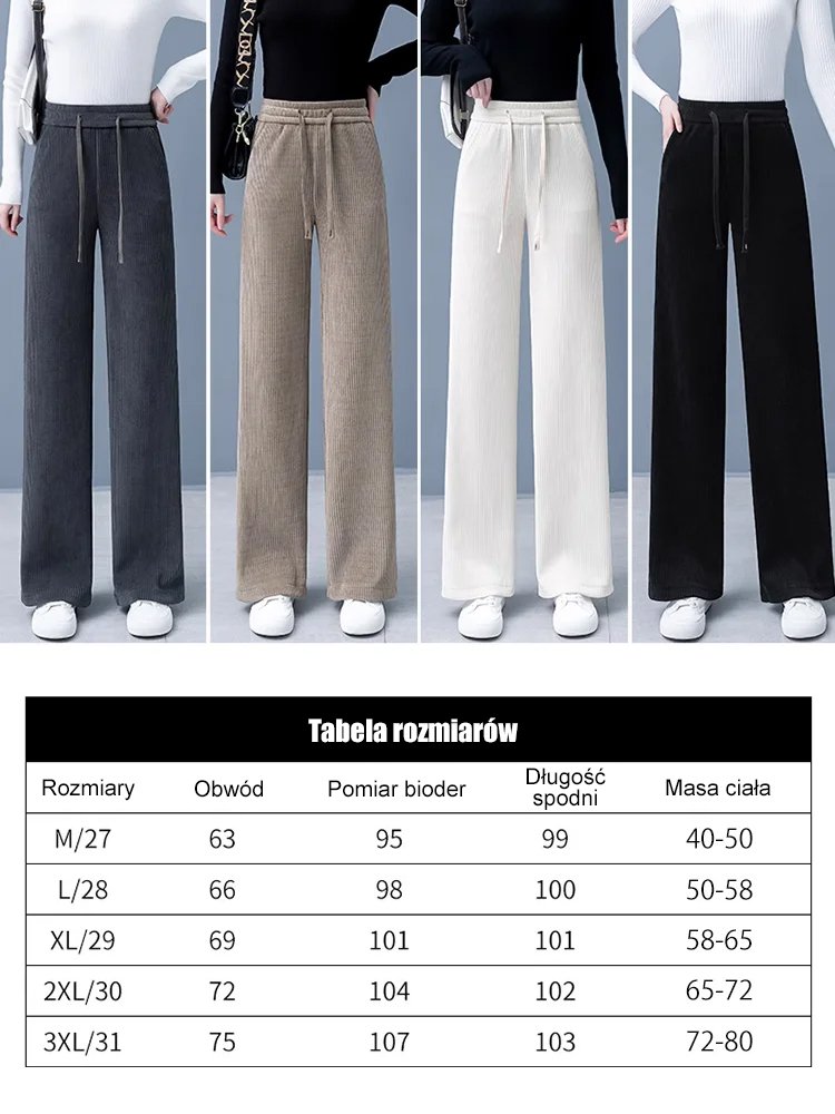 Spodnie z prostymi nogawkami