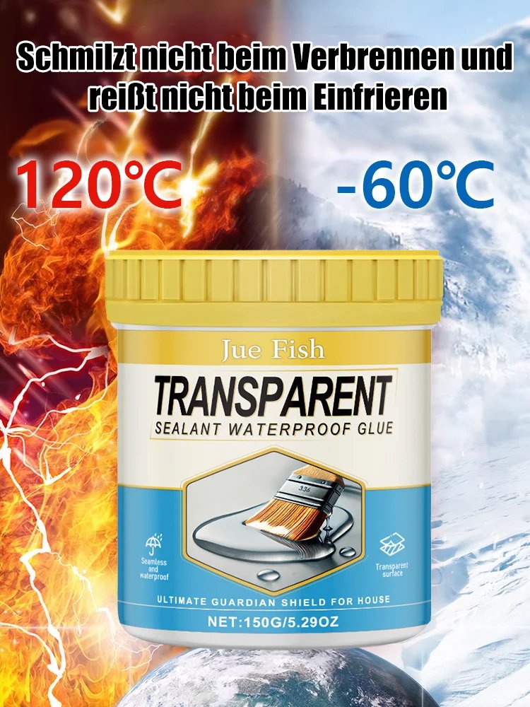 Transparenter unsichtbarer Dichtstoff für leckage- und wasserdichte Versiegelung.
