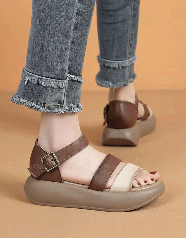 厚底ベルクロサンダル