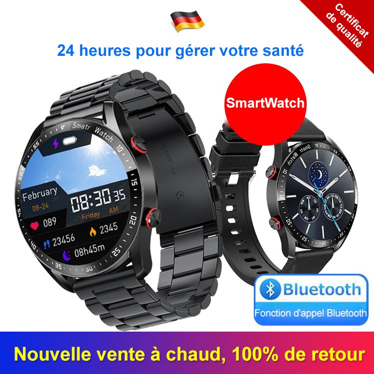 Montre professionnelle intelligente avec connectivité Bluetooth