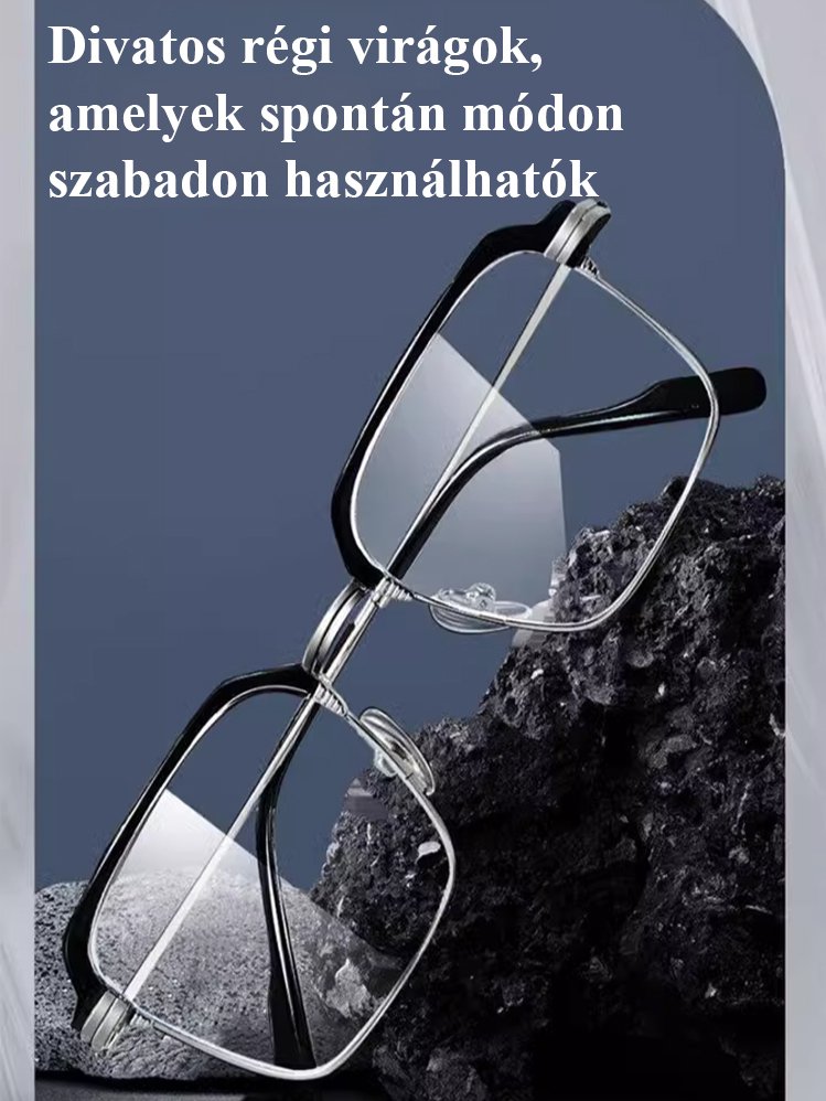 Fókuszváltós high-tech] Üzleti klasszikus olvasószemüveg