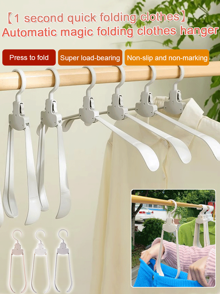 Automatic magic folding hanger