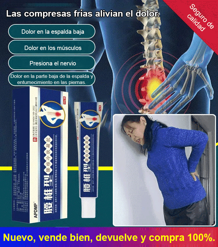 Gel de compresión fría para la columna lumbar