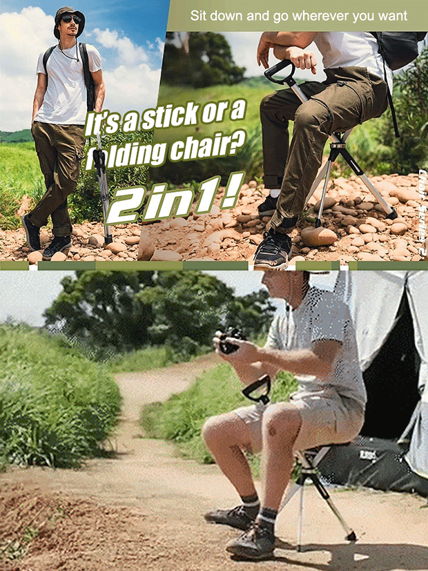 Outdoor Folding Crutch Chair