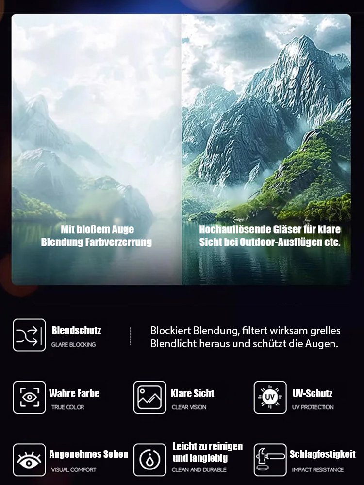 Rahmenlose Sonnenbrille mit zweifarbigem Farbverlauf