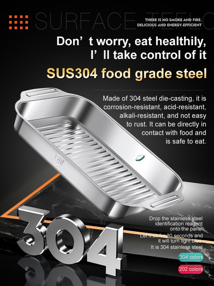 【German Quality】Thickened and deepened multi-purpose fish baking dish with lid