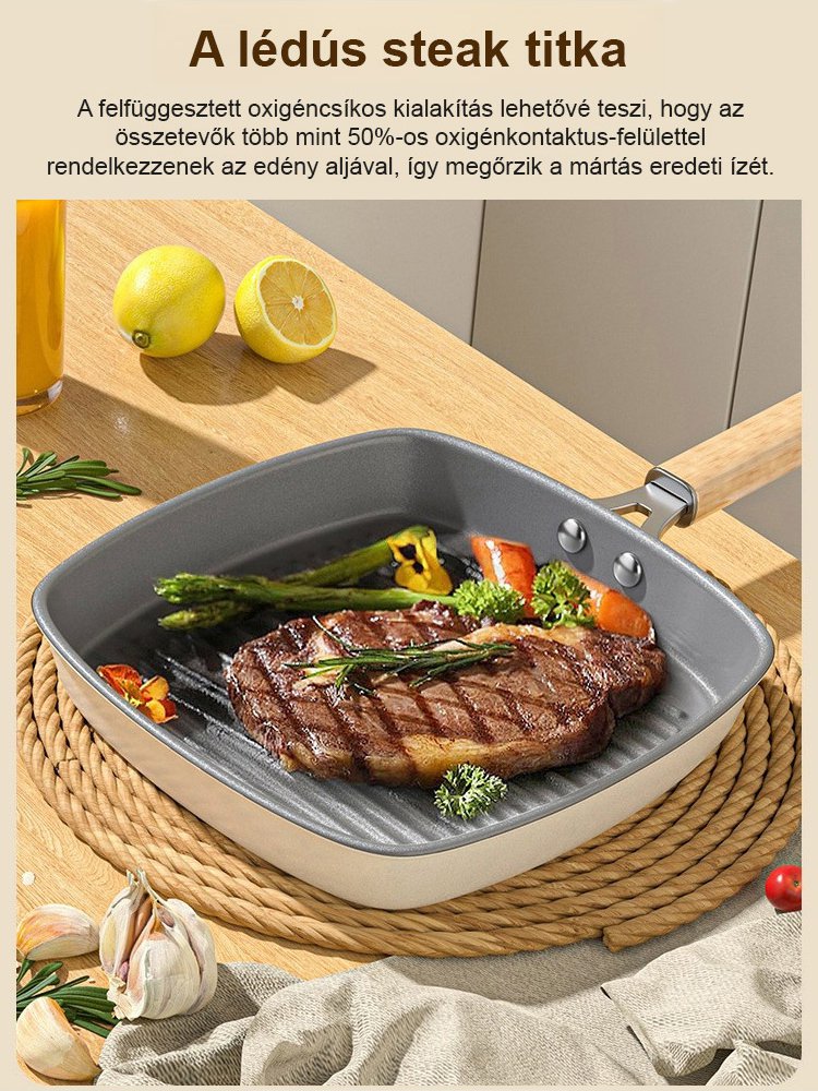 Kerámia máz nélküli steak serpenyő