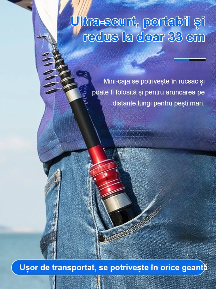 Ușor și portabil Roadrunner lansete de pescuit de agrement Roadrunner