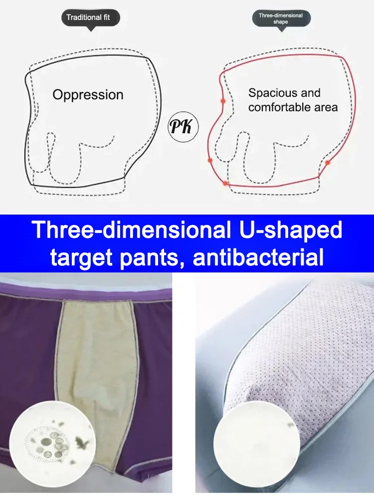 【10A Antibacterial】 Mulberry Silk Men's Underwear