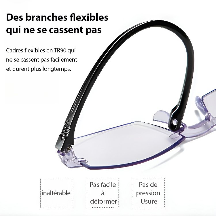 Lunettes de presbytie à zoom intelligent et anti-lumière bleue