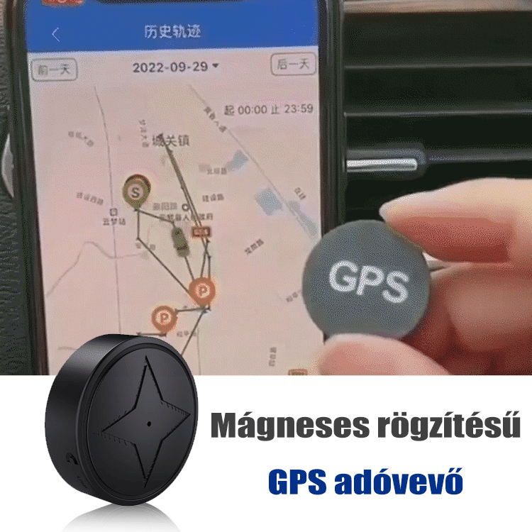 Mini mágneses GPS helymeghatározó követő