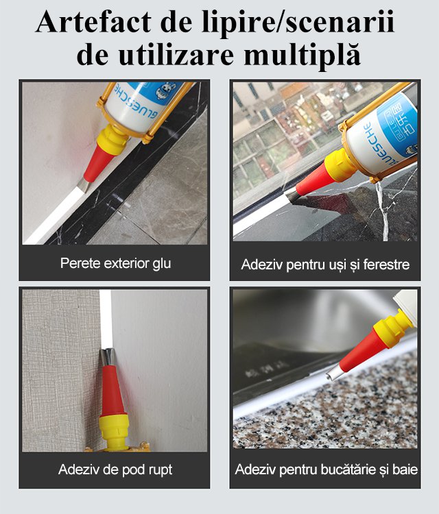 Vârf de pistol de silicon cu structură din oțel inoxidabil (Romanian)