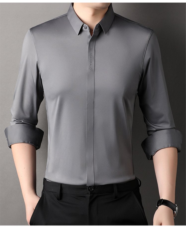 メンズ裏起毛ストレッチワイシャツ