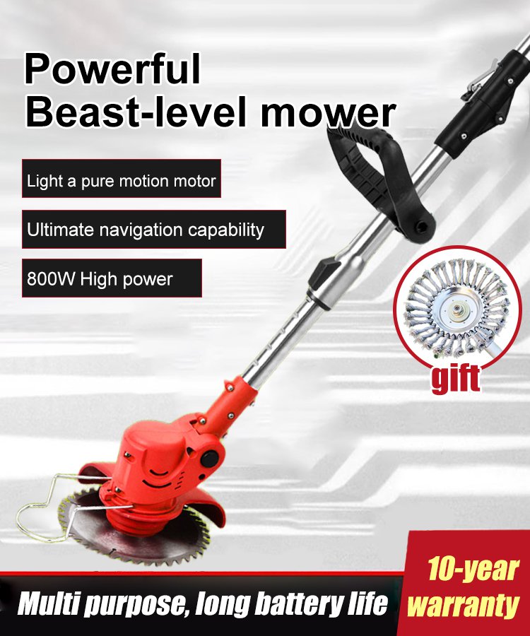 [One machine for multiple uses] Long-lasting and powerful lawn mower