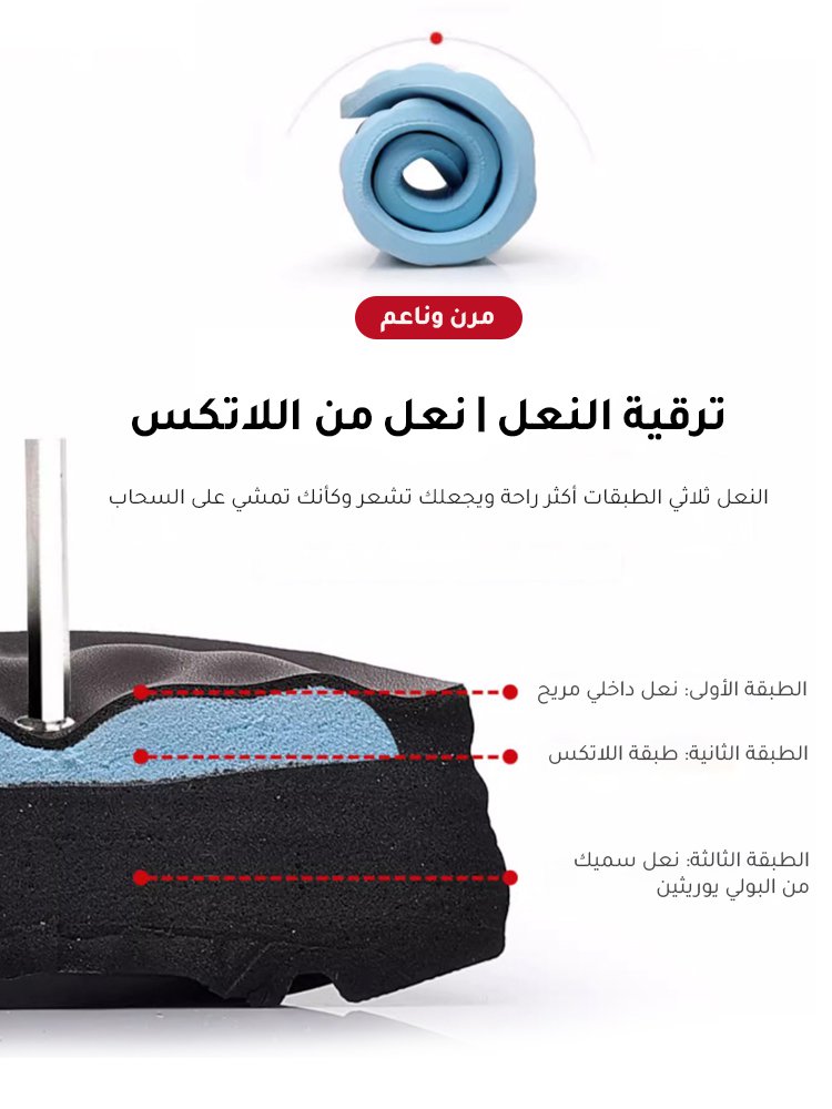 صندل شاطئ ممتص للصدمات وجيد التهوية