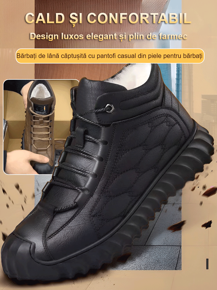 Cizme de zăpadă confortabile și călduroase cu vârf mijlociu