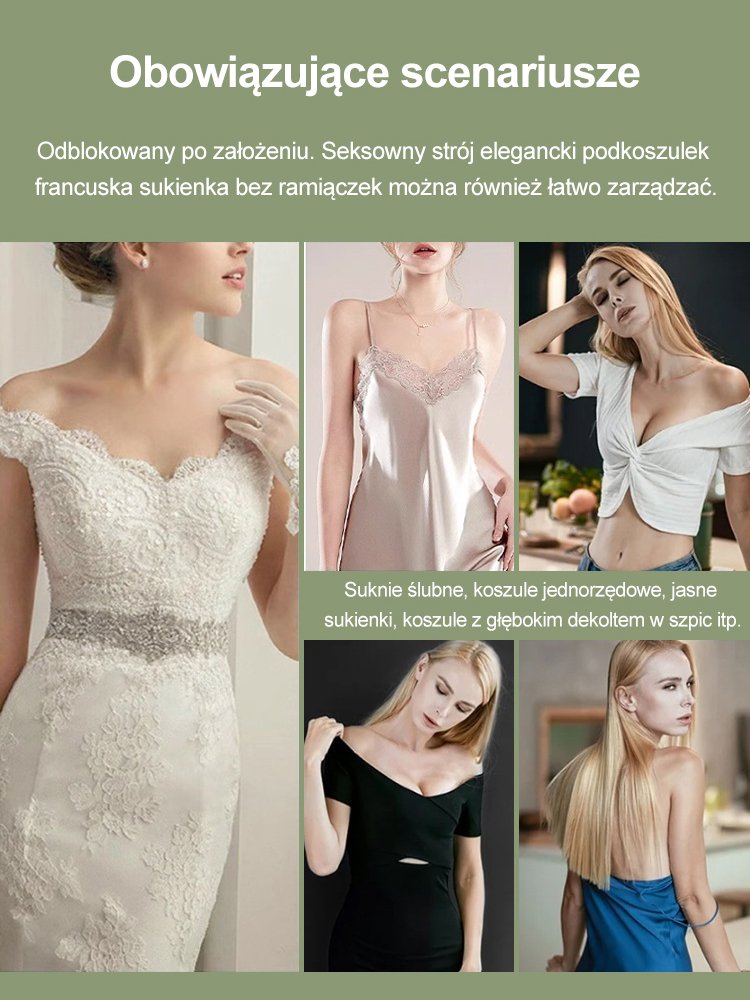 Niewidoczne silikonowe naklejki na piersi