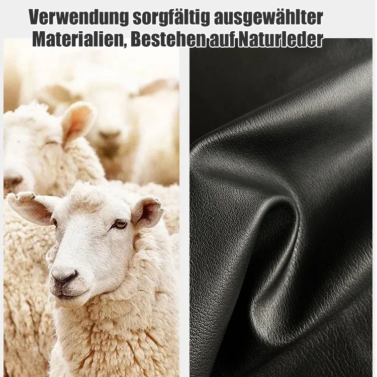 Vintage Revers Lederjacke Männer