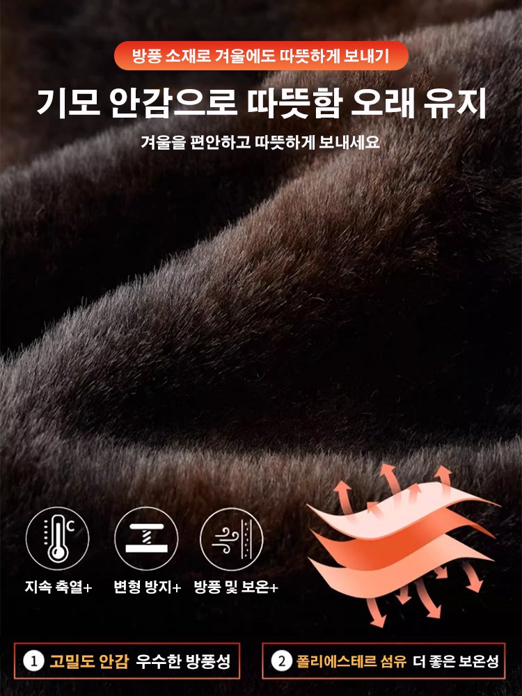 골든 밍크 파카 재킷