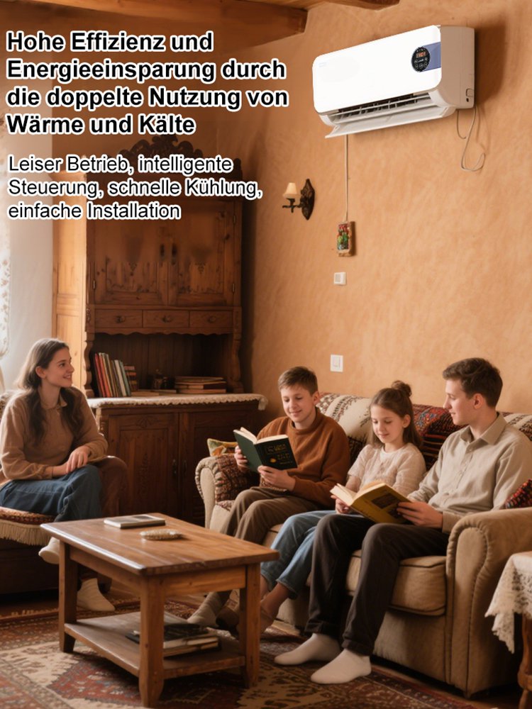 Wandmontierte Warm- und Kaltklimaanlage für den Haushalt