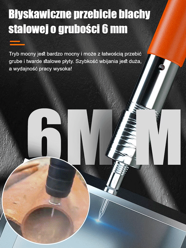 Ręczna gwoździarka z tłumikiem