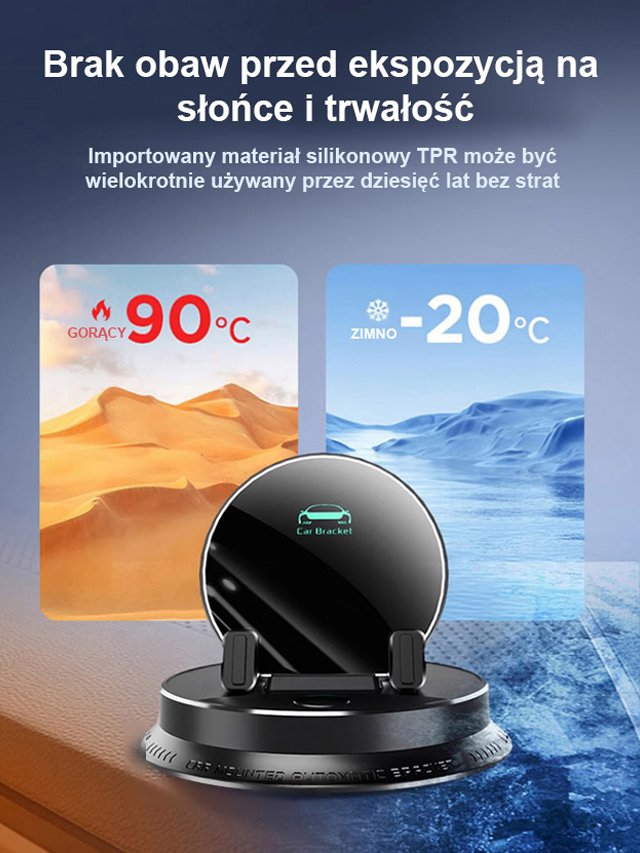 【AI Inteligentny Czujnik】Wielofunkcyjny Uchwyt na Telefon Komórkowy