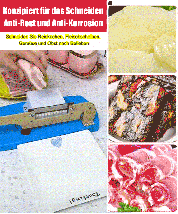 Edelstahl-Reiskuchen-Fleischrollenschneider