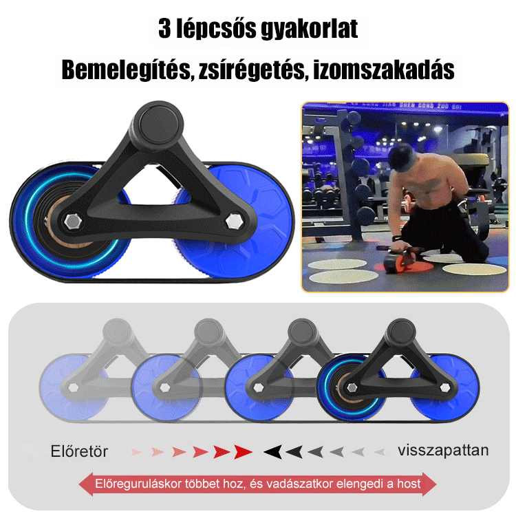 Automatic visszapattanó köldökkerék (mobiltelefont is elhelyezhet)