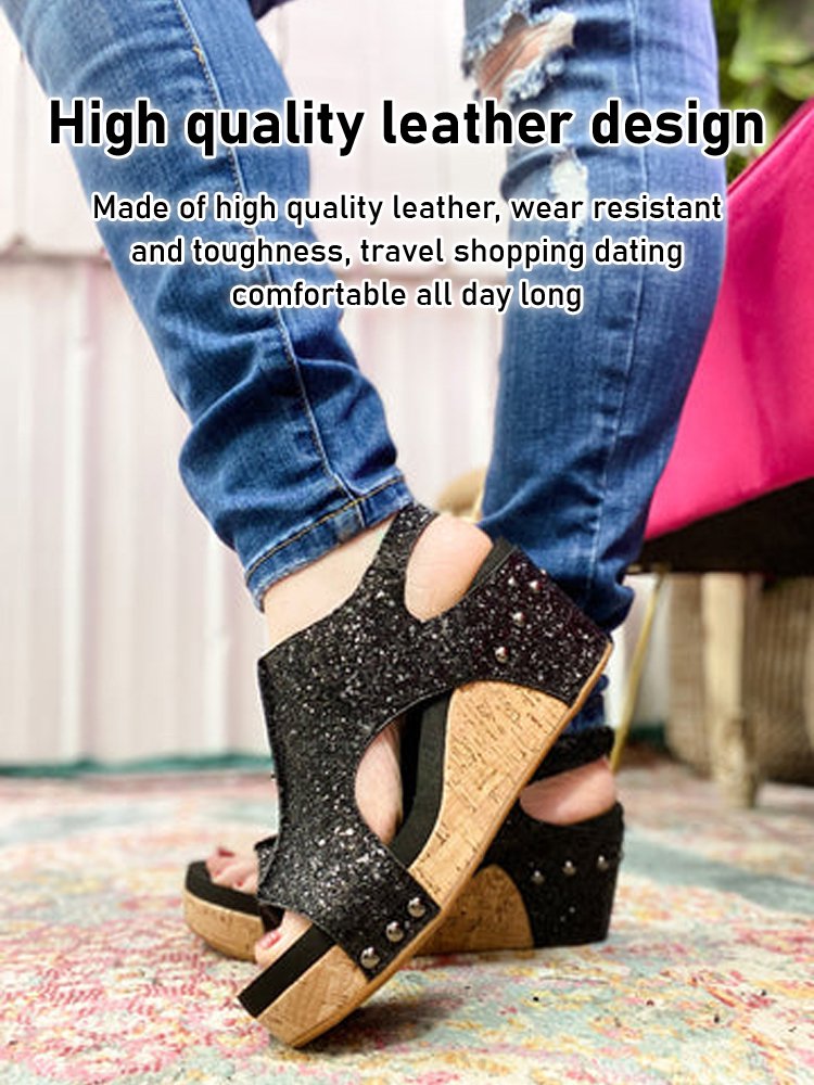 Explosive thick bottom hundred matching Roman sandals female