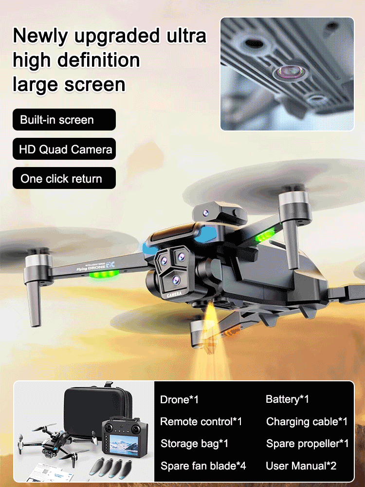 High-definition screen remote control aerial photography drone