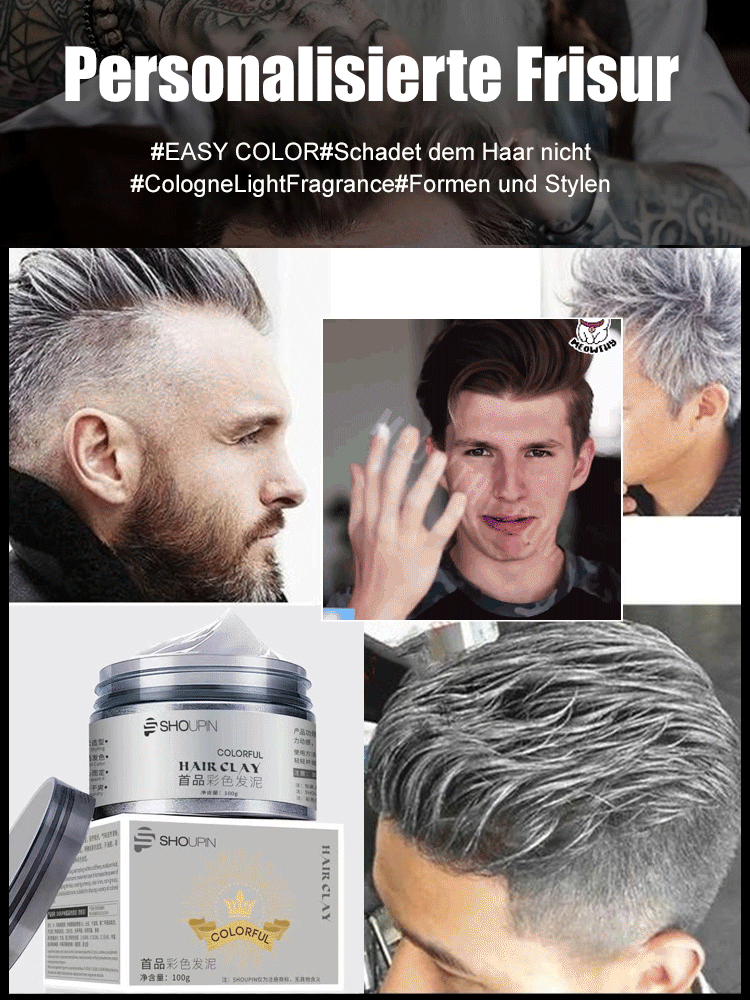 [Tide Colour Haarfärbemittel] Lang anhaltende flauschige Haarfarbe Mud
