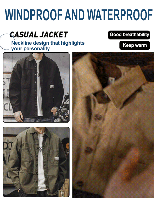 Japanese-style high-end casual cool workwear shirt