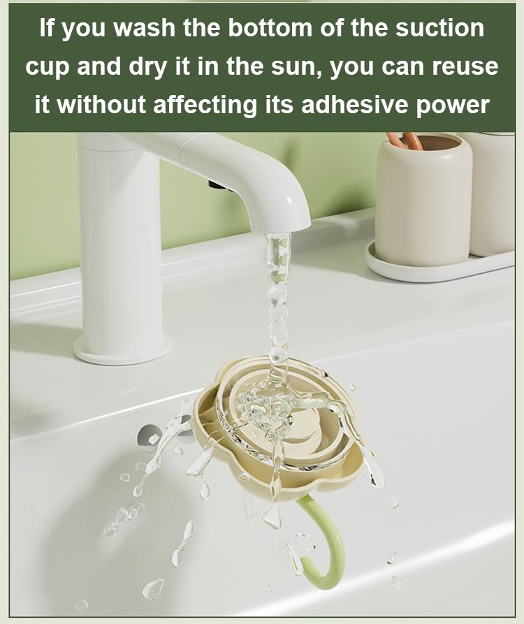 Waterproof and rustproof flower suction hook for bathroom use