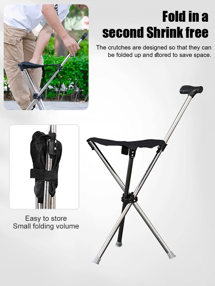 Outdoor Folding Crutch Chair